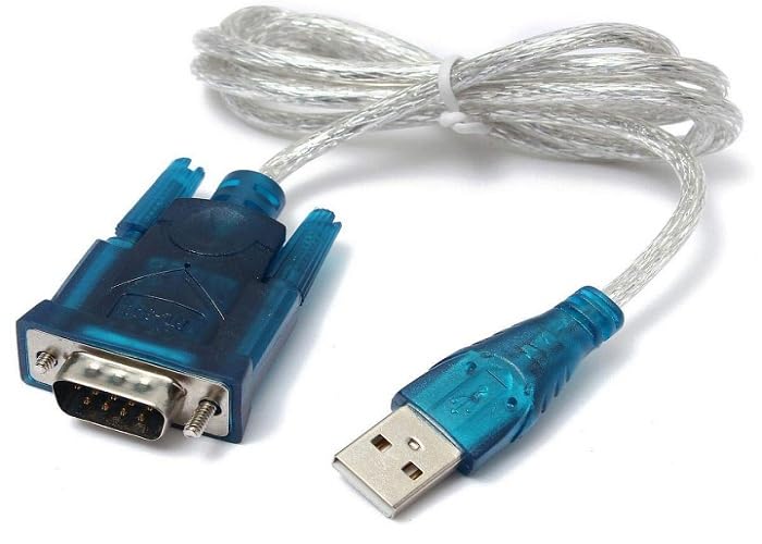 كابل برمجة Delta PLC (أبيض، 3 متر) وكابل USB إلى RS232 تسلسلي (أزرق، 2.5 قدم) لسلسلة DVP PLC - Image 3